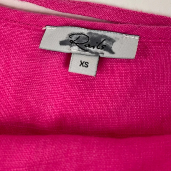NEW Rails Mini Skirt Size XS Pink Raspberry Mateo Linen Wrap NWOT - Picture 6 of 11
